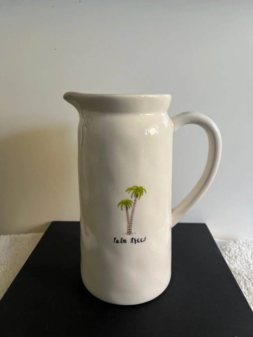 Rae Dunn White Ceramic Vase with Stamped Logo